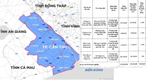 DANH SÁCH 12 dự án chung cư, khu đô thị vốn 13.000 tỷ tại Cần Thơ