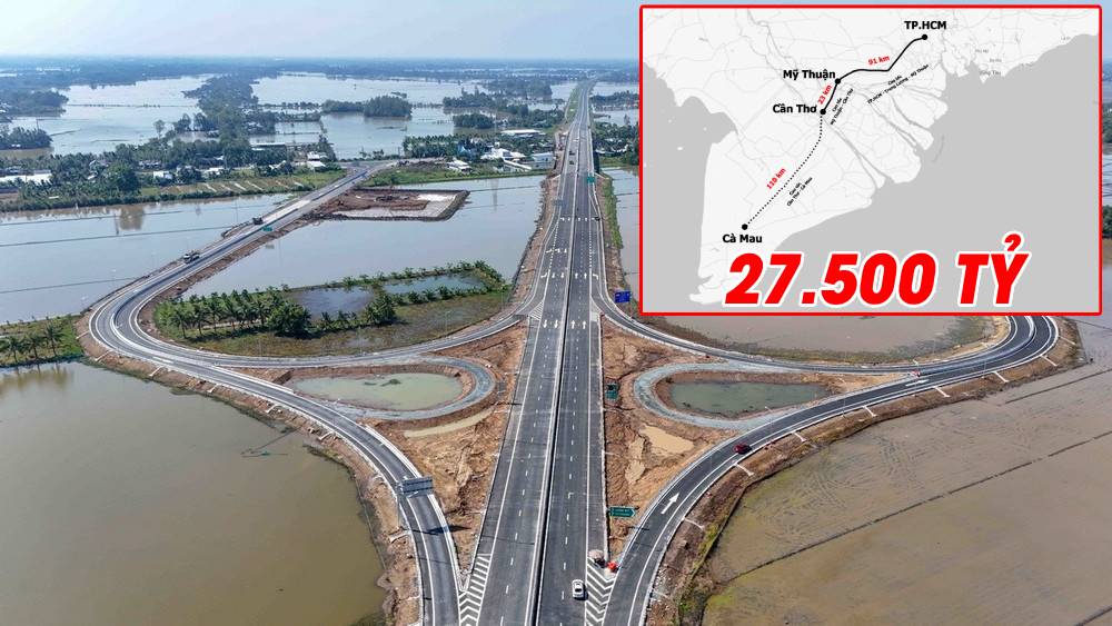 Chỉ đạo mới của Bộ Xây dựng đối với tuyến cao tốc 27.500 tỷ đi qua Cần Thơ, An Giang, Cà Mau