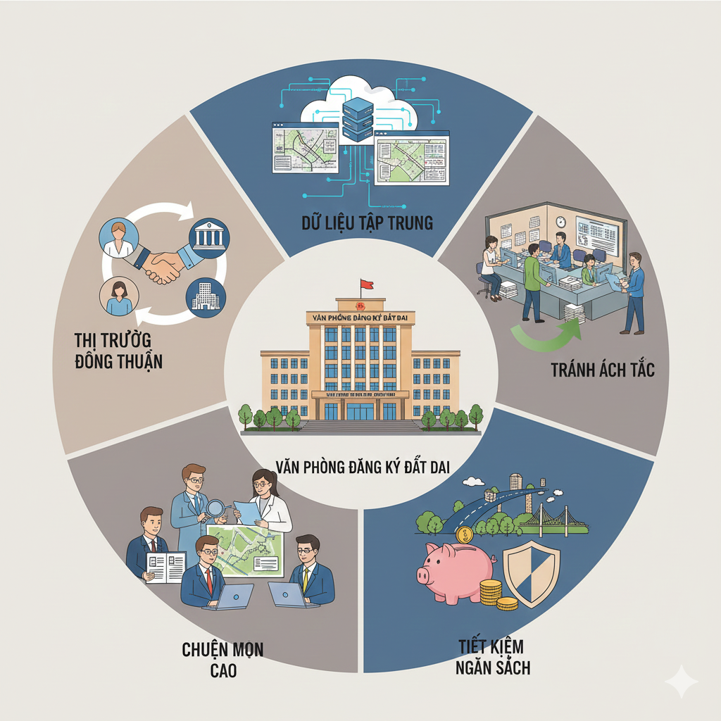 Giữ nguyên Văn phòng Đăng ký Đất đai: Tránh xáo trộn với hàng triệu hồ sơ đất