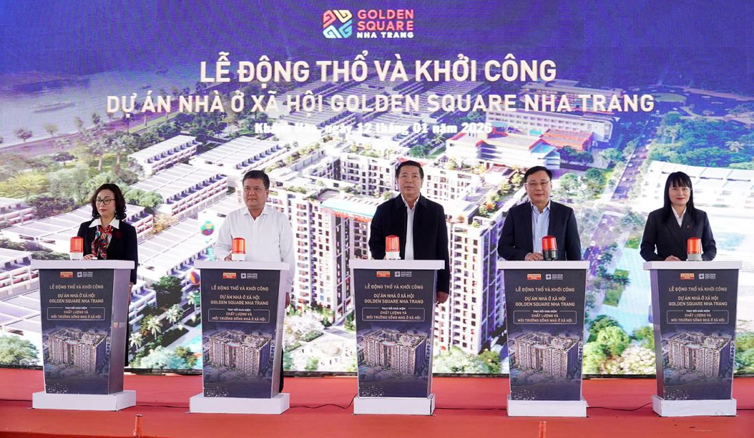 Thêm 2 dự án nhà ở xã hội vừa khởi công tại Khánh Hòa, quy mô hơn 1.700 căn