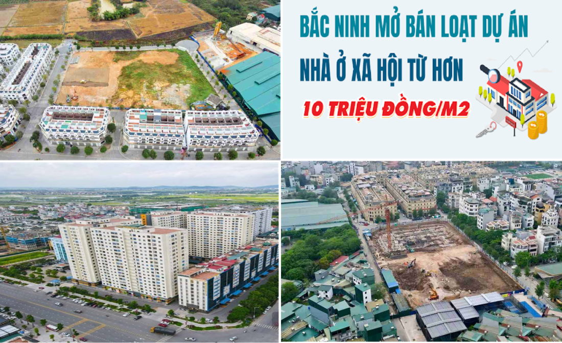 Nhà ở xã hội tuần qua: Bắc Ninh mở bán loạt dự án từ hơn 10 triệu/m2; Hưng Yên sắp có dự án hơn 1.240 tỷ đồng