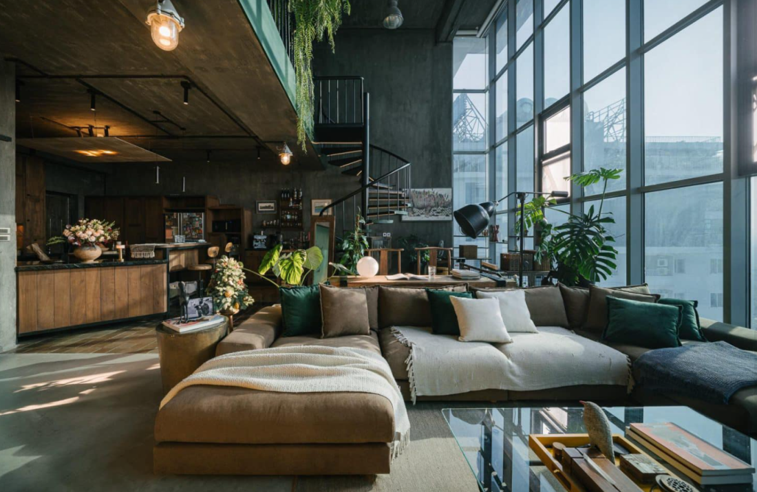 Cải tạo căn hộ thông tầng Hà Nội: Giải pháp Industrial thuần hóa sức nóng hướng Tây- Ảnh 2.