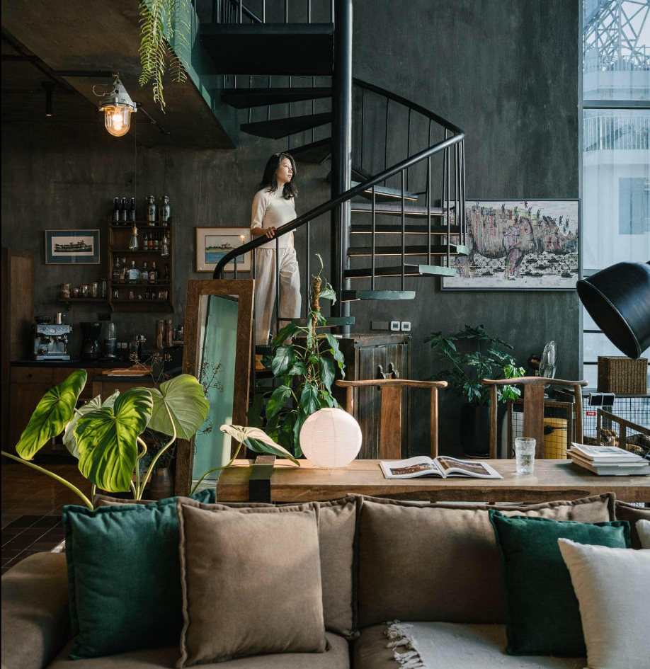 Cải tạo căn hộ thông tầng Hà Nội: Giải pháp Industrial thuần hóa sức nóng hướng Tây- Ảnh 3.