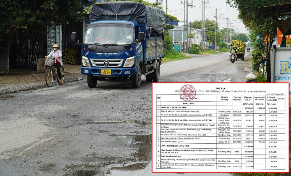 Tin vui cho người dân Đồng Tháp: Loạt tuyến đường ĐT.850, ĐT.844, ĐT.848… sắp được sửa chữa, nâng cấp