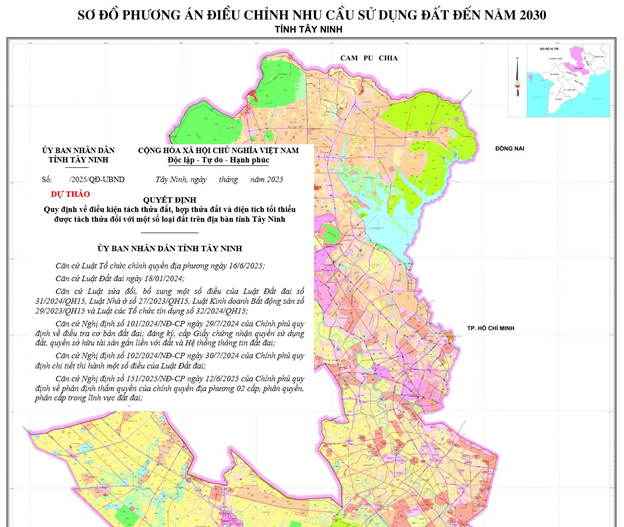 Quy định về TÁCH THỬA ĐẤT Tây Ninh 2026: Siết đến đâu?