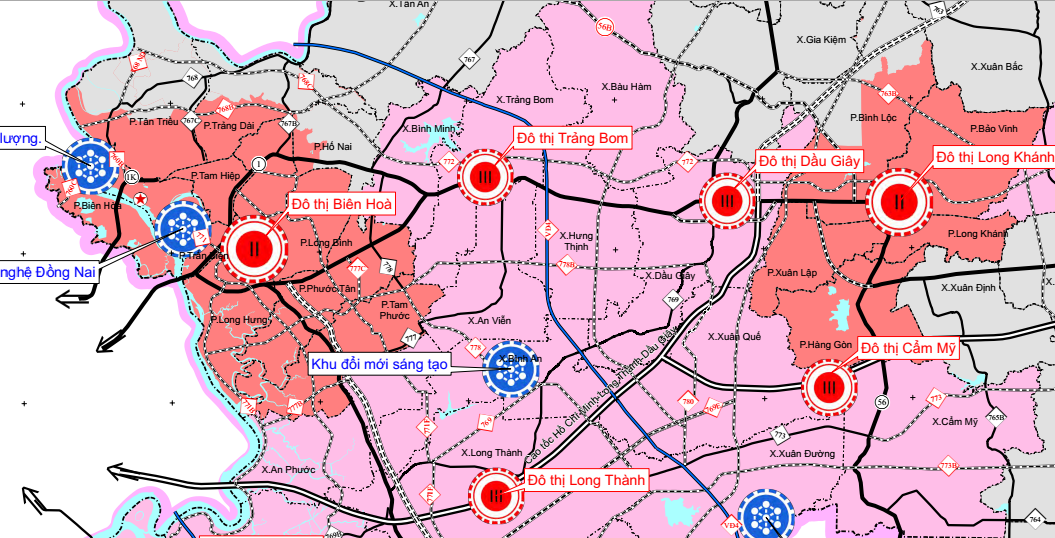 Danh sách 3 đô thị và 7 phường đạt đô thị loại II tại Đồng Nai