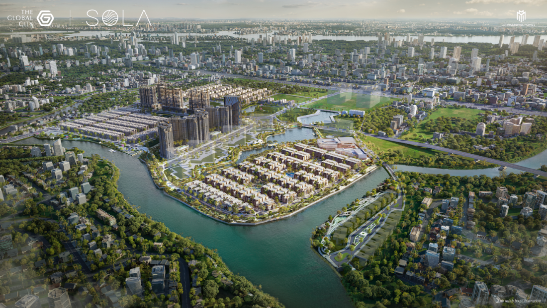 SOLA - Đảo Ánh Dương: Phân khu biệt thự, nhà phố tại The Global City TP.HCM