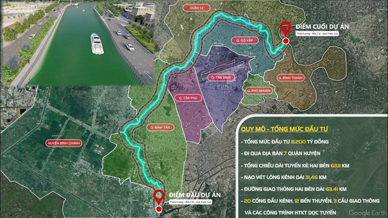 Lý do chậm tiến độ dự án cải tạo kênh Tham Lương - Bến Cát