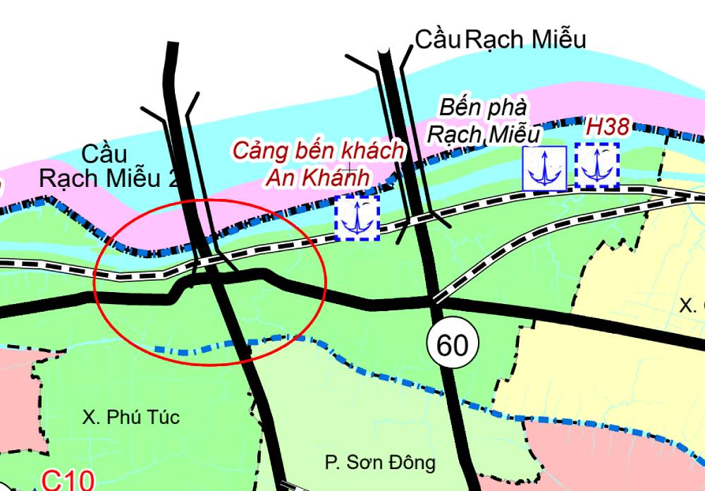 Vĩnh Long: Đề xuất làm cầu vượt một chiều tại nút giao cầu Rạch Miễu 2, khởi công 2026, hoàn thành 2027- Ảnh 1.