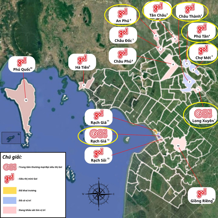 An Giang sắp có 7 trung tâm thương mại và siêu thị GO! tổng vốn đầu tư 1.000 tỷ đồng
