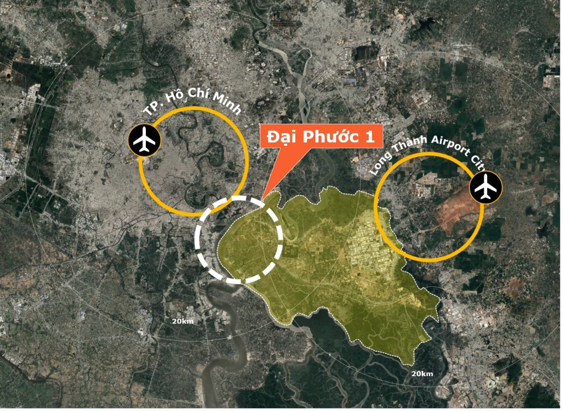 Đồng Nai quy hoạch đô thị 3.100ha nằm giữa 2 sân bay lớn nhất Việt Nam