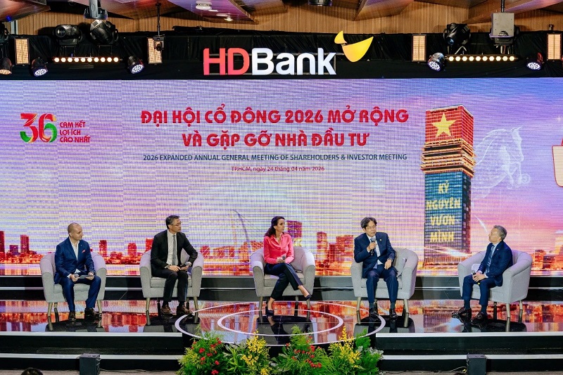 HDBank đặt mục tiêu lãi hơn 30.100 tỷ đồng năm 2026, quy mô tài sản tiến sát 1,2 triệu tỷ đồng