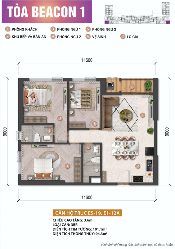 Phân khu căn hộ Beacon Tower – Blanca City tại TP.HCM