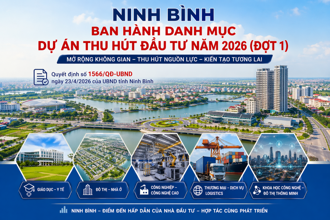 Ninh Bình công khai danh mục hàng loạt dự án mời gọi đầu tư năm 2026
