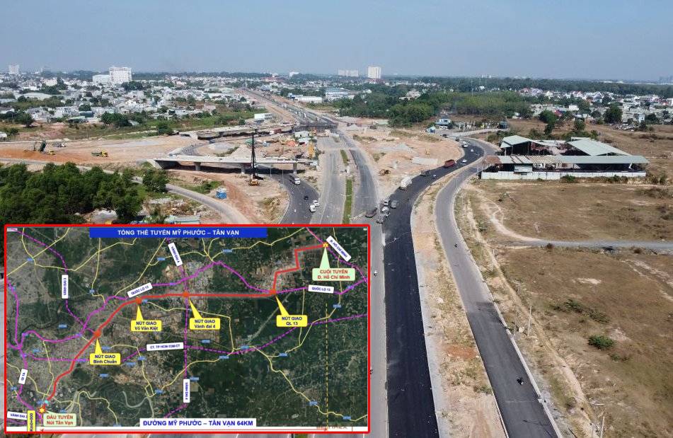 Giải phóng mặt bằng đường Mỹ Phước - Tân Vạn đến hết năm 2026
