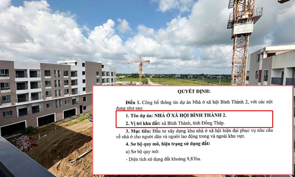 Đồng Tháp công bố thông tin dự án nhà ở xã hội phục vụ hơn 3.300 người