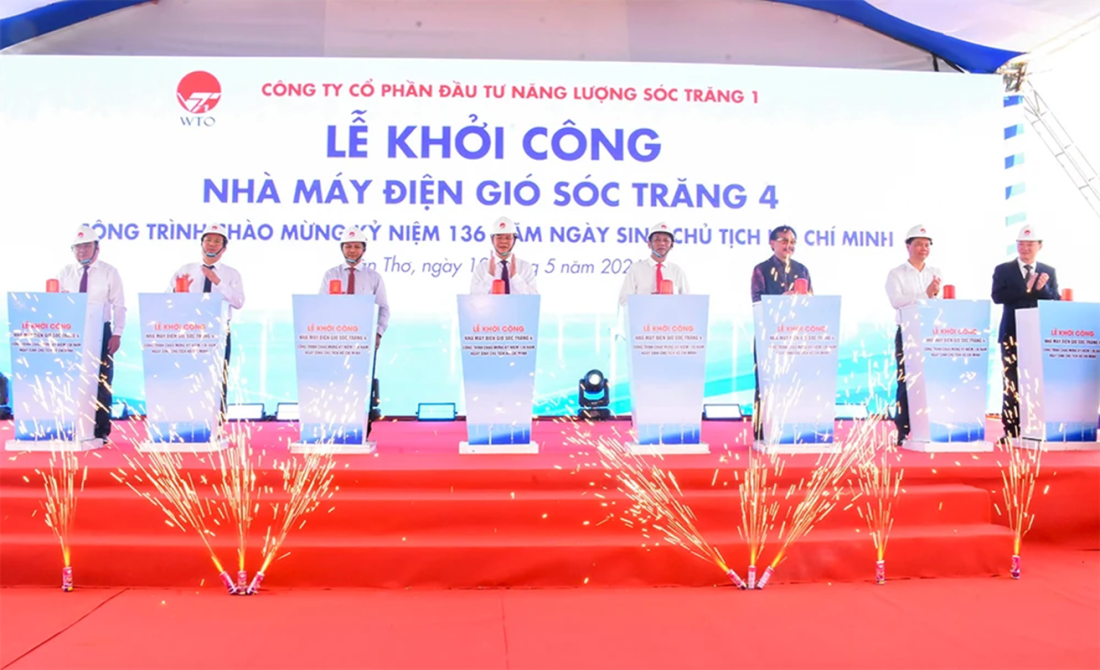 Khởi công nhà máy Điện gió Sóc Trăng 4 trên diện tích hơn 1.200ha, vốn đầu tư 14.500 tỷ đồng