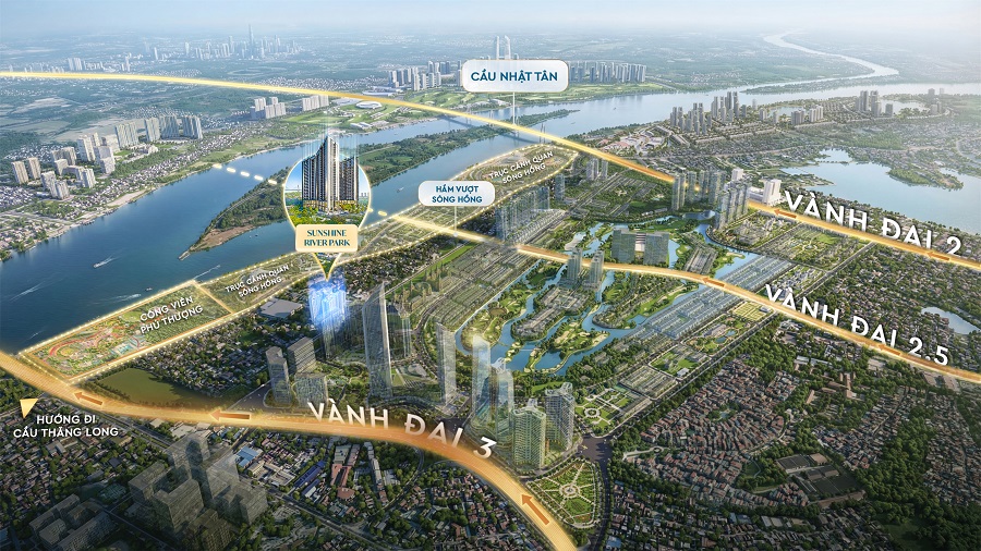 Trục đại lộ sông Hồng 11.400ha vừa được phê duyệt, dự án nào đang ở "mặt tiền" hưởng lợi đầu tiên?