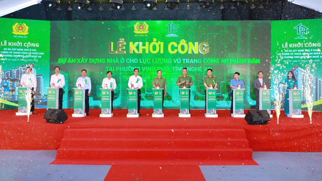Khởi công dự án nhà ở dành cho lực lượng CAND đầu tiên tại Nghệ An
