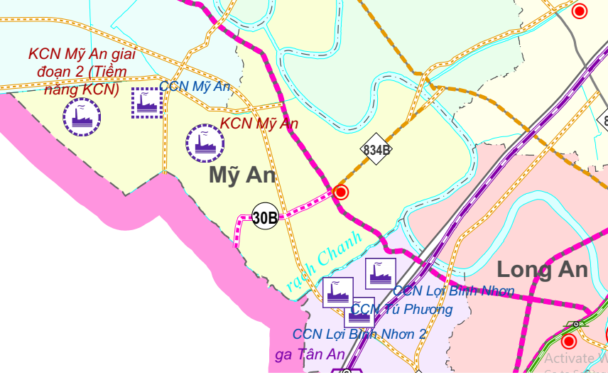 Tây Ninh quy hoạch khu vực 3.276ha nơi có loạt tuyến đường Quốc lộ 30B, ĐT.834B, Quốc lộ 62