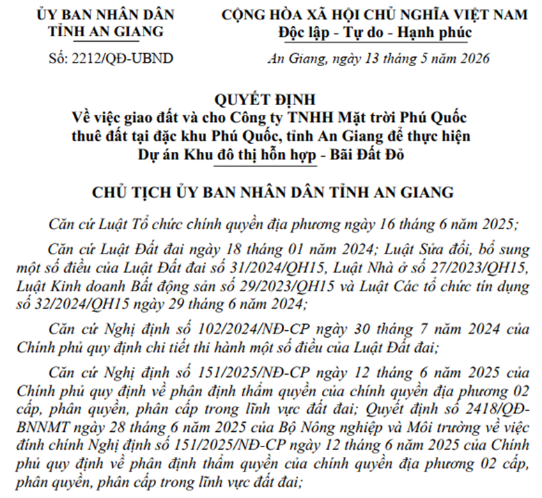 An Giang giao đất dự án 15 khách sạn ven biển cao 40 tầng tại đặc khu kinh tế lớn nhất Việt Nam- Ảnh 1.