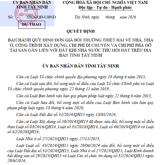 Tin vui với người dân Tây Ninh: Bồi thường nhà ở, tài sản gắn liền với đất tăng khoảng 25%- Ảnh 1.