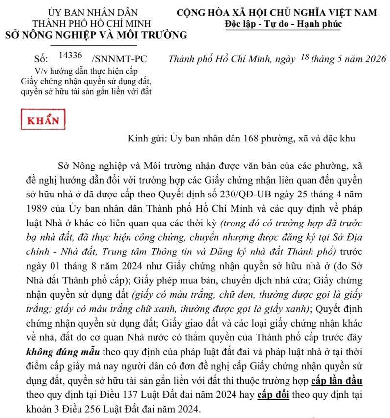 NÓNG: TP.HCM gửi văn bản khẩn về cấp sổ hồng, sổ đỏ cho giấy tờ cũ- Ảnh 2.