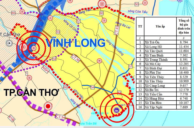 Vĩnh Long thành lập 16 phường với những tên quen thuộc Ba Tri, Bình Đại, Càng Long, Long Hồ, Mỏ Cày, Tiểu Cần, Trà Ôn, Vũng Liêm