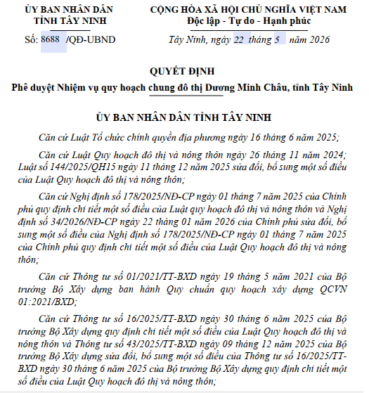 Tây Ninh quy hoạch chung đô thị 17.700 ha với hồ nhân tạo lớn nhất Đông Nam Á- Ảnh 1.