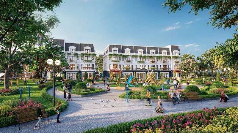 Phối cảnh hệ thống tiện ích nội khu tại khu đô thị mới Aqua Garden