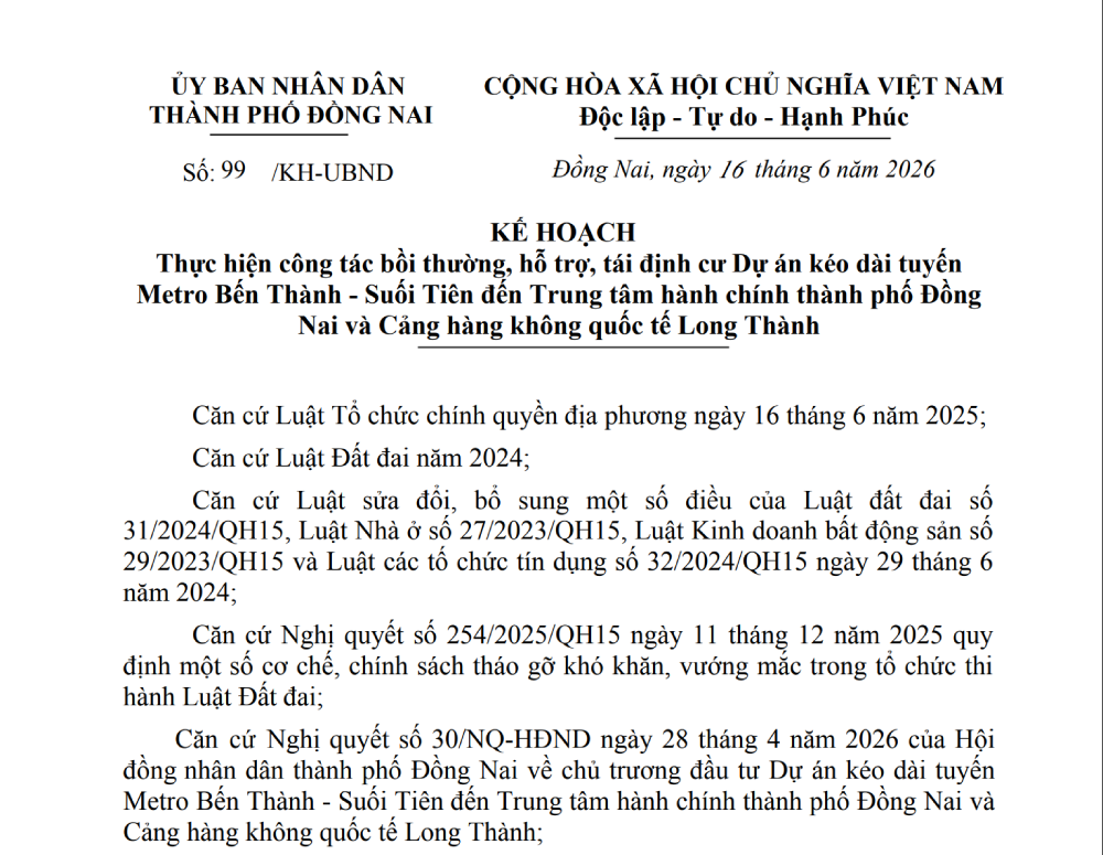 Đồng Nai lên kế hoạch kiểm đếm, thu hồi đất tại 8 phường xã để làm tuyến metro chạy thẳng đến sân bay- Ảnh 2.