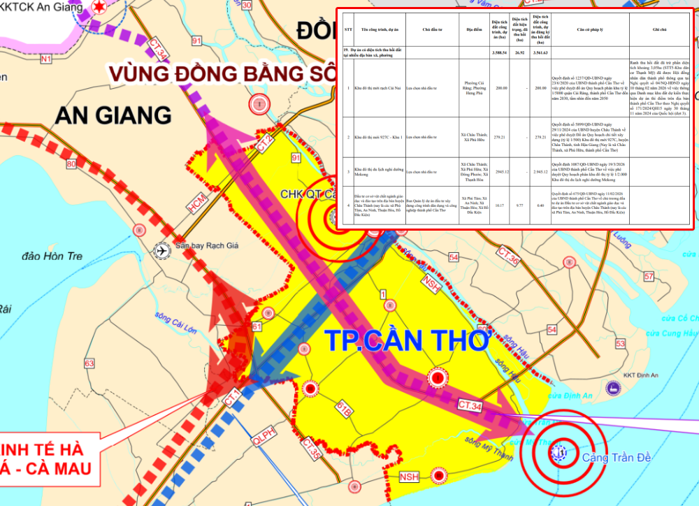 DANH SÁCH 43 công trình, dự án sẽ THU HỒI ĐẤT tại Cần Thơ