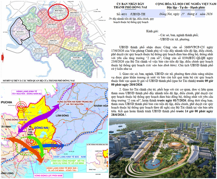 Bức tranh quy hoạch Đồng Nai tháng 6: Điều chỉnh quy hoạch 2030 và quy hoạch 1/500 trung tâm hành chính