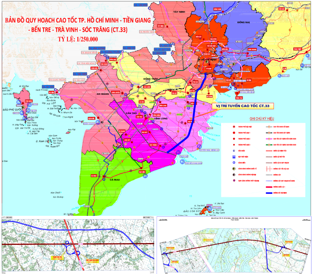 Cao tốc CT.33 TP.HCM - Tiền Giang - Bến Tre - Trà Vinh - Sóc Trăng có chuyển động mới