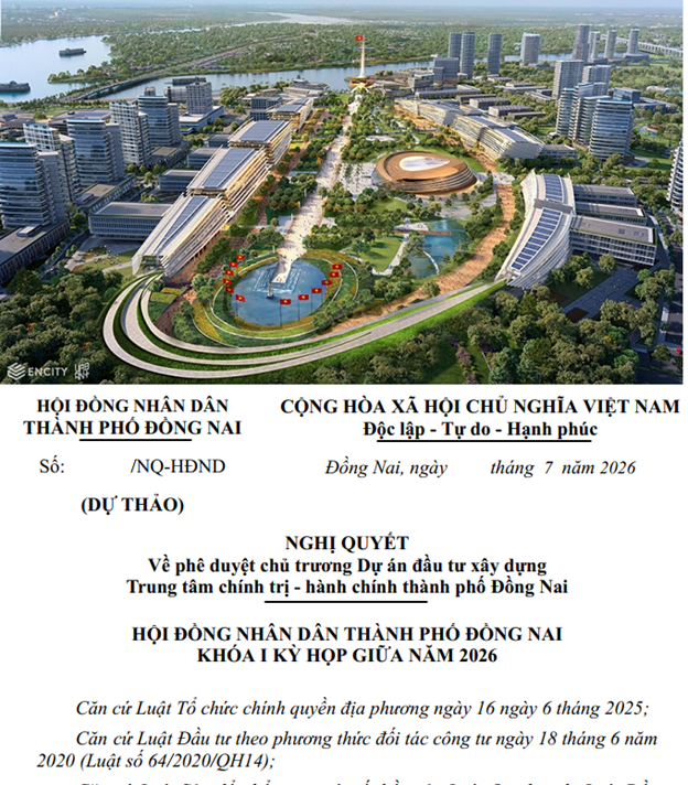Trung tâm hành chính mới tại thành phố lớn nhất Việt Nam: Hoàn thành cuối 2028, vốn đầu tư 15.000 tỷ