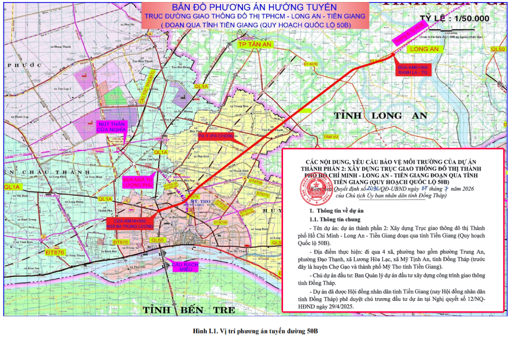 Tin vui lớn cho người dân Đồng Tháp: Sắp làm tuyến đường 14km đi qua Tiền Giang cũ