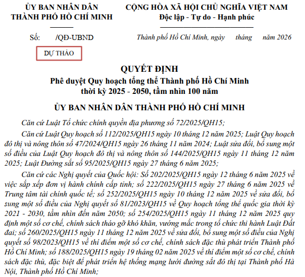 Quy hoạch tổng thể TP.HCM: Lấy &yacute; kiến người d&acirc;n đến ng&agrave;y 23/7