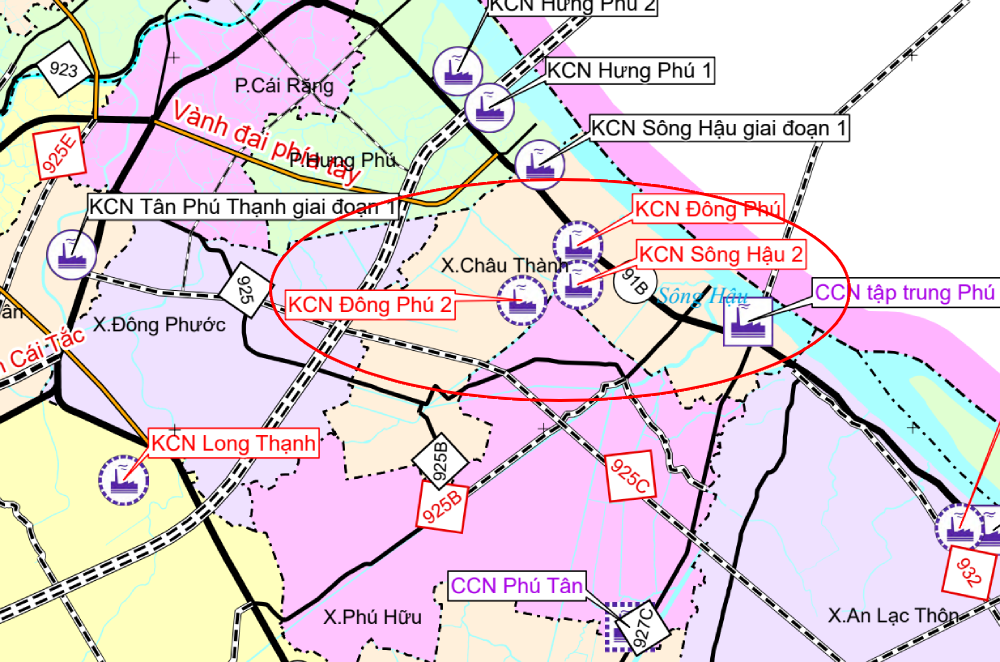 Vị trí Khu đô thị du lịch nghỉ dưỡng Mekong tại Cần Thơ (Nguồn: CafeLand)
