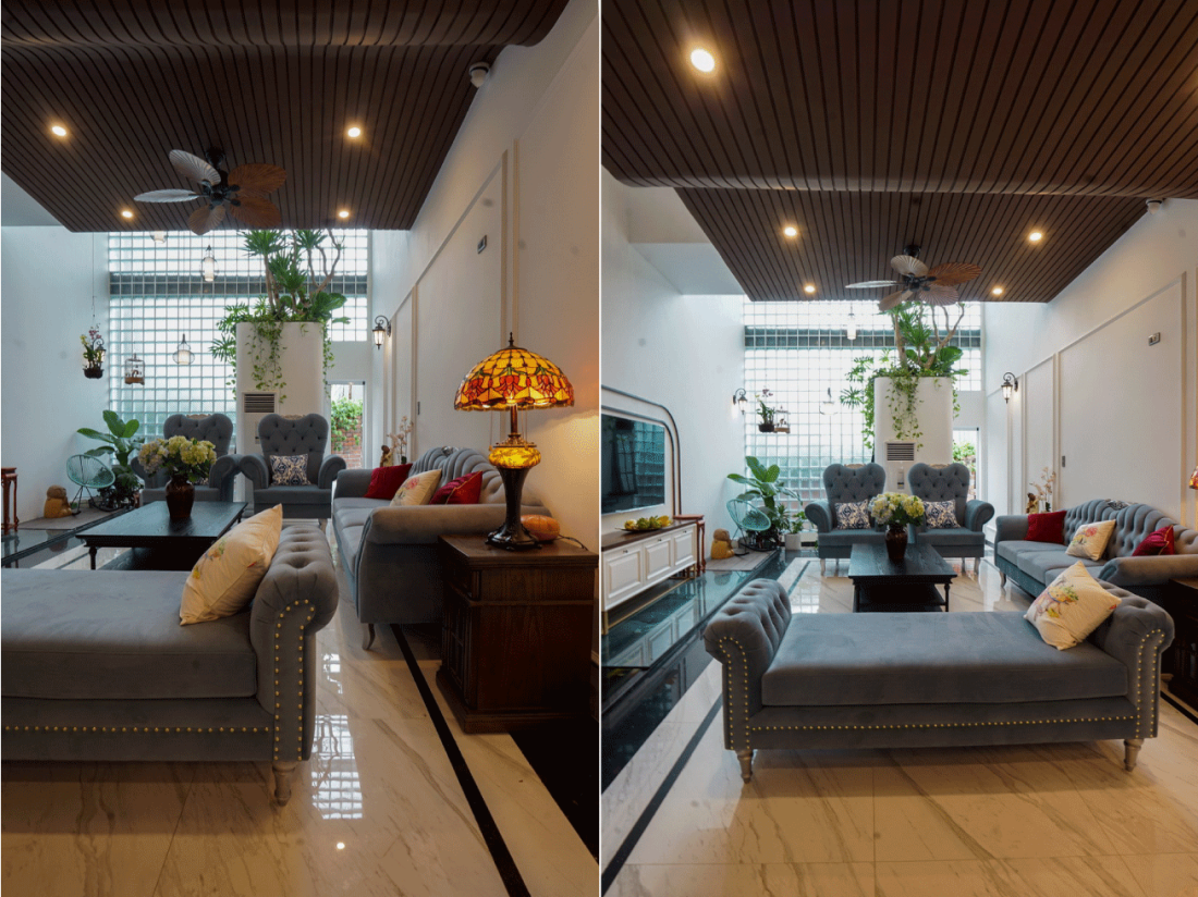 Gạch kính cản nắng hướng Tây cho nhà ống Đà Nẵng đậm chất Indochine- Ảnh 5. Gạch kính cản nắng hướng Tây cho nhà ống Đà Nẵng đậm chất Indochine- Ảnh 5.