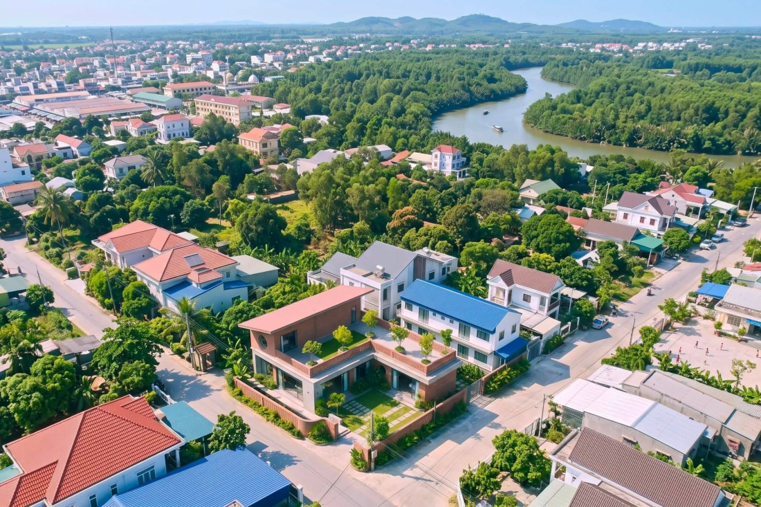 Cấu trúc hạ nhiệt tự nhiên cho biệt thự vườn sân trong Vĩnh Phúc- Ảnh 2.