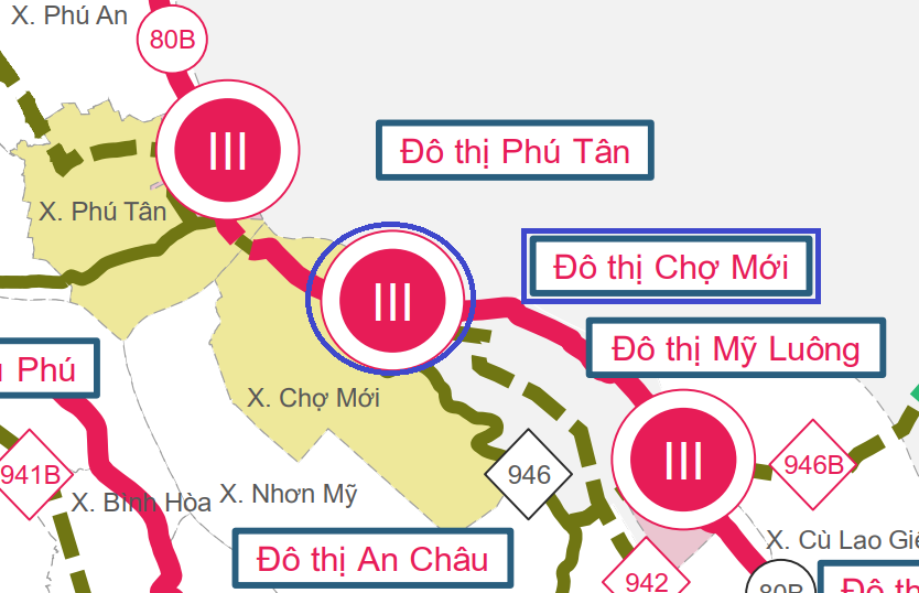 An Giang quy hoạch chung đô thị Chợ Mới hơn 5.000ha, khai thác hành lang sông Tiền, sông Vàm Nao