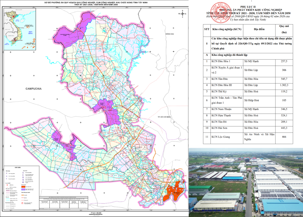 Tây Ninh còn hơn 1.450ha đất khu công nghiệp sẵn sàng cho thuê