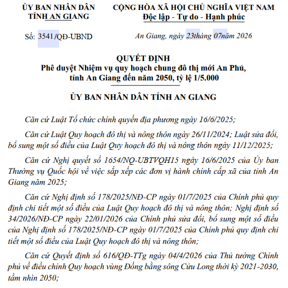 Tỉnh lớn nhất miền Tây quy hoạch đô thị 3.400ha giáp Châu Đốc và Campuchia- Ảnh 1.