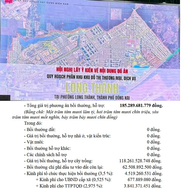 Đồng Nai chi 185 tỷ, thu hồi hơn 416ha đất gần sân bay Long Thành