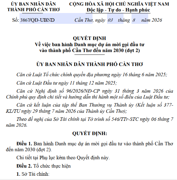 Thành phố duy nhất ĐBSCL kêu gọi đầu tư 5 dự án “khủng”- Ảnh 1.