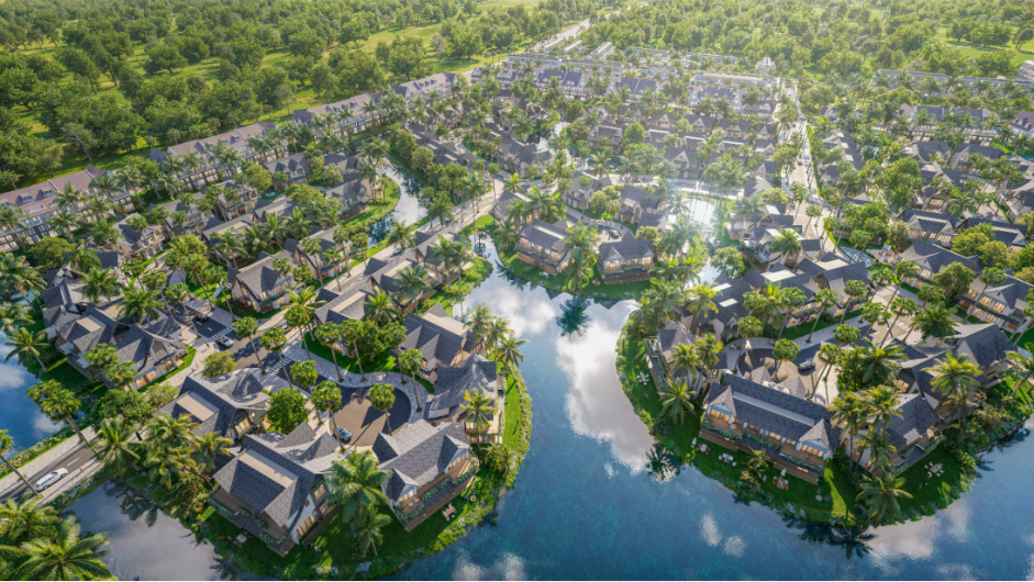Quy hoạch 11 nhánh biệt thự đảo tại Eco Central Park