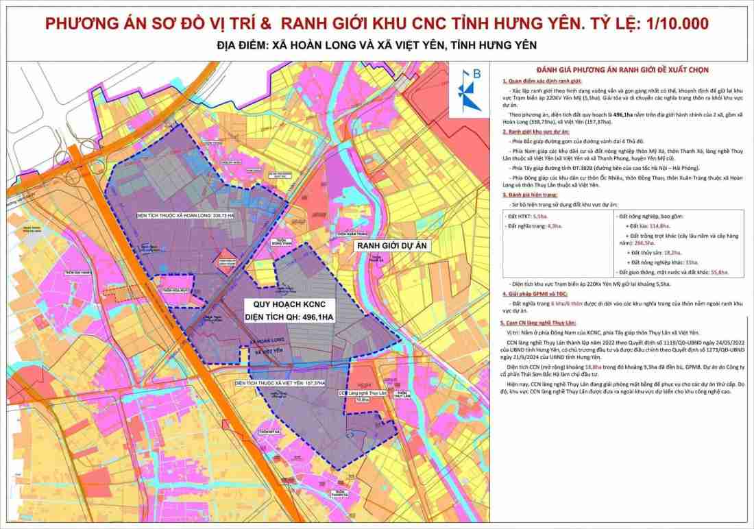 Hưng Yên có khu công nghệ cao gần 500 ha