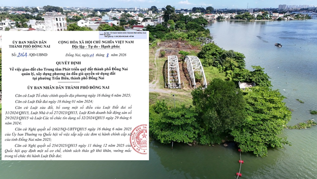 Đồng Nai sắp đấu giá khu đất “lấn sông Đồng Nai” hơn 10 năm bỏ hoang