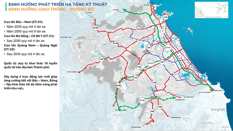 Đà Nẵng - Quảng Ngãi mở rộng không gian phát triển Chu Lai - Dung Quất với 2 trục kết nối đến năm 2045