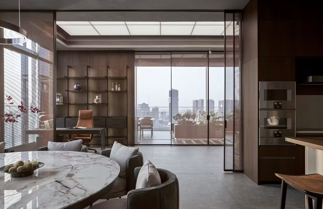 Penthouse hướng sông Sài Gòn: Phong cách nghỉ dưỡng và sự chuyển tiếp không gian vô hình- Ảnh 8. Penthouse hướng sông Sài Gòn: Phong cách nghỉ dưỡng và sự chuyển tiếp không gian vô hình- Ảnh 8.